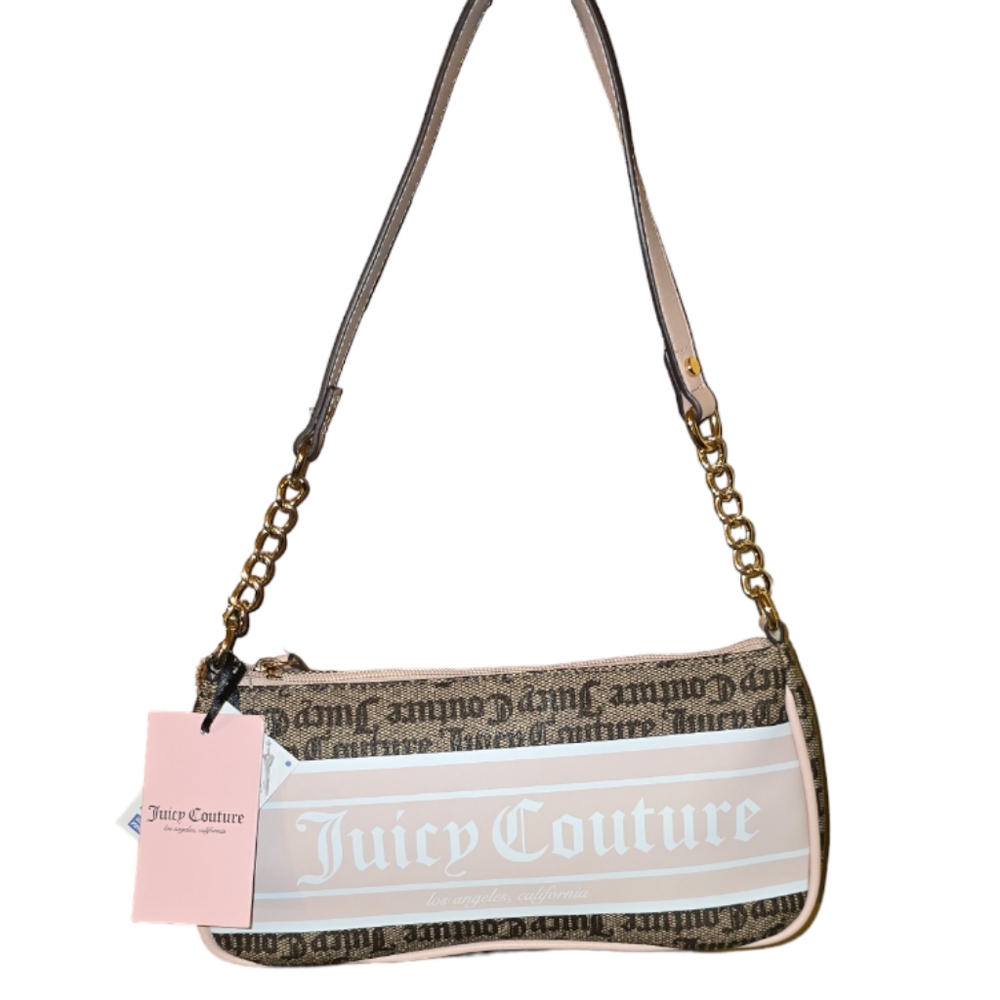 Juicy Couture Dark Taupe Brown Fashionista Shoulder Bag!